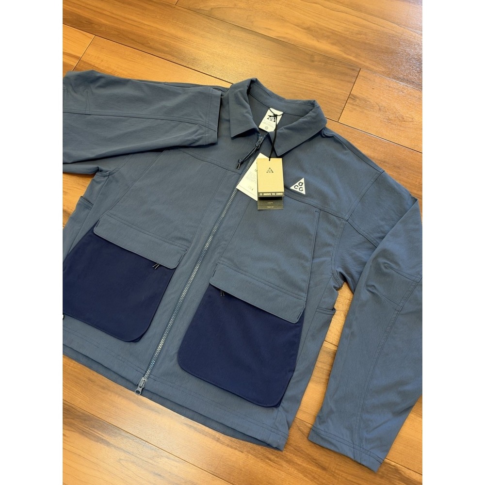 NWT Nike ACG Smith Summit UV Full Zip Jacket Navy HV0598-437 Men's Size Medium M